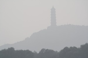 Pagoda in mist